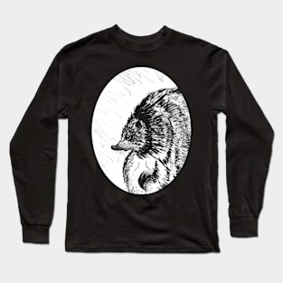 Hedgehog ink drawing - vintage style wildlife inspired art Long Sleeve T-Shirt